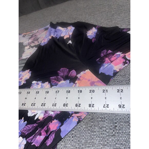 Jennifer Lopez Womens Maxi Dress Size XL Stretch Floral Faux  Wrap Boho Fall - Picture 4 of 12